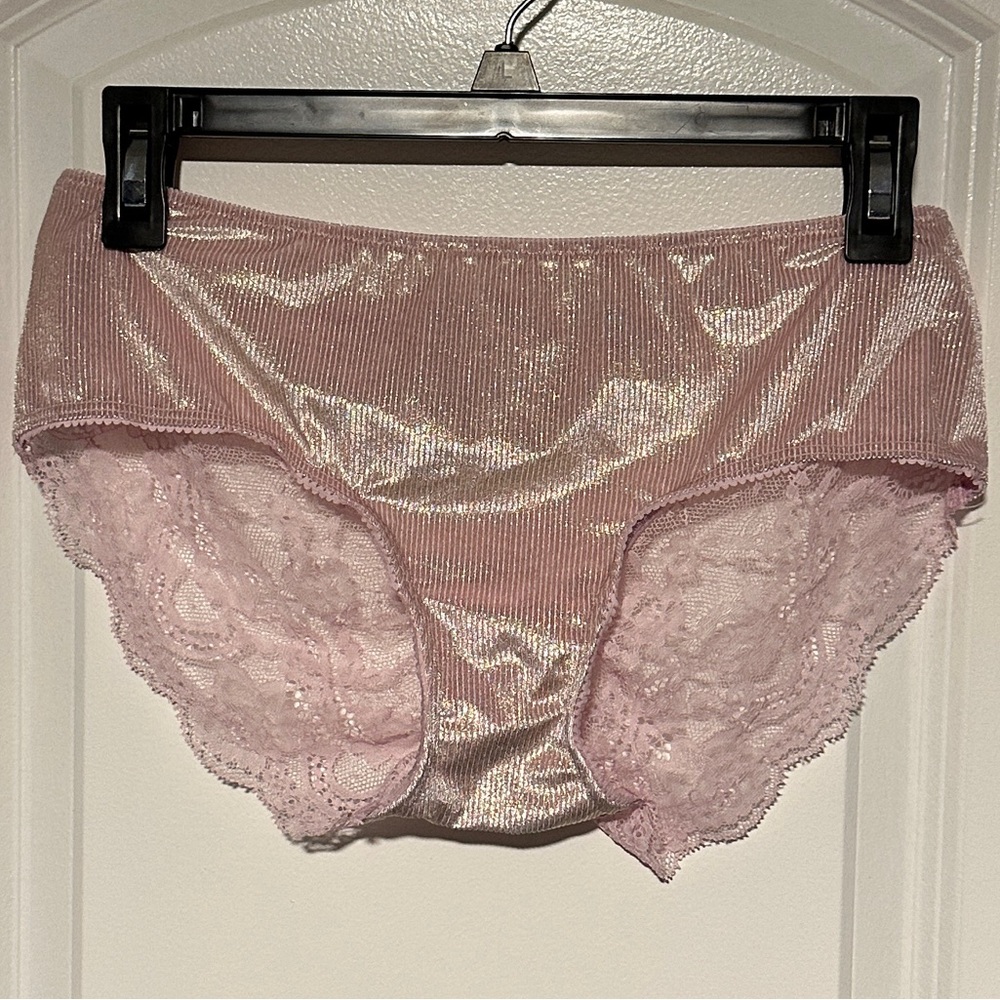Victoria's Secret Shimmering Pink Lace Hiphugger